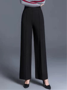 VDTREND Regular Fit Women Black Trousers